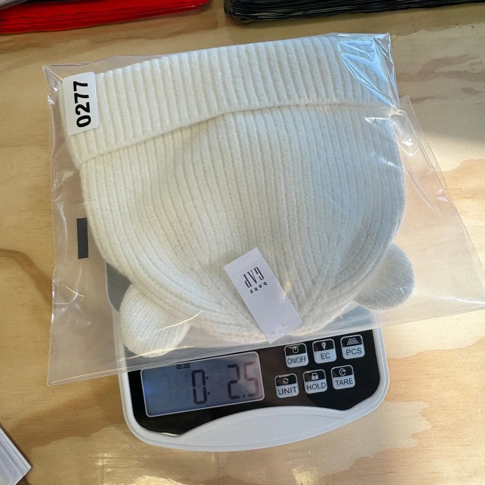 NWT Baby‎ Gap Toddler Bear Ear Ribbed Knit Beanie Hat Off White 2-3 Years 52cm